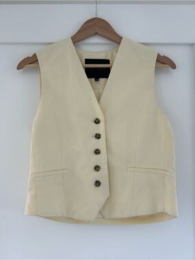 Cream Women's Button Vest